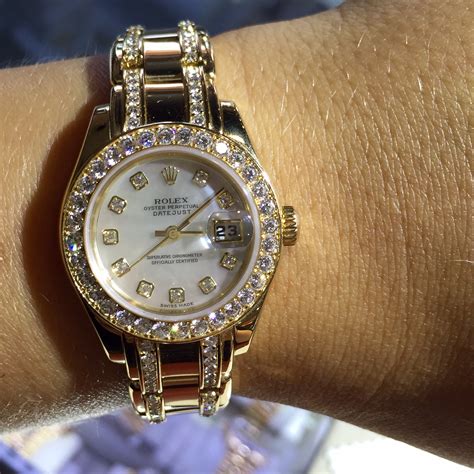 diamond women's rolex watch|rolex female with diamonds.